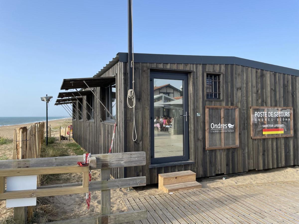 Chalet Paisible A La Plage, Piscine Et Tennis 昂德雷斯 外观 照片