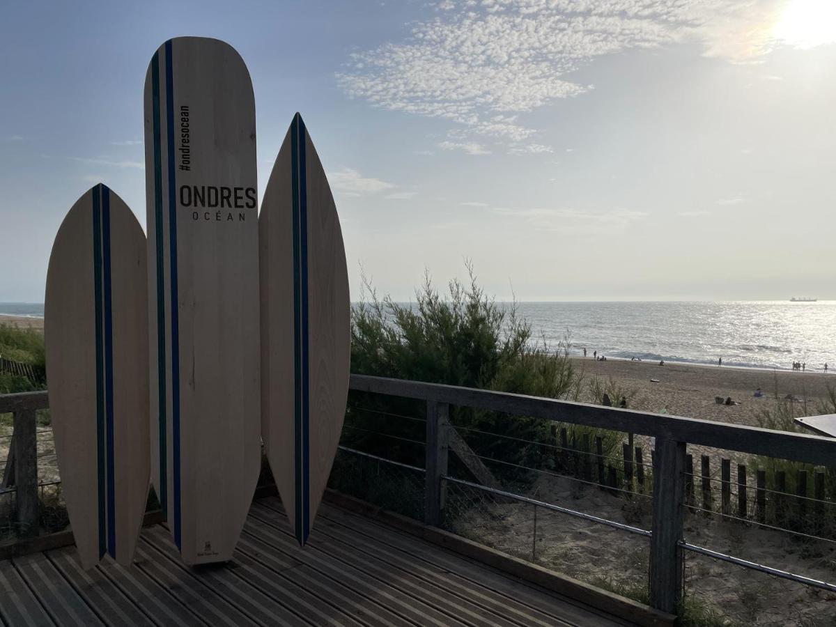 Chalet Paisible A La Plage, Piscine Et Tennis 昂德雷斯 外观 照片